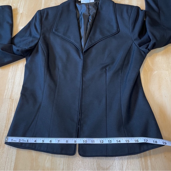 Dress Barn Open Front Rayon Blend Blazer - Black - Picture 11 of 16